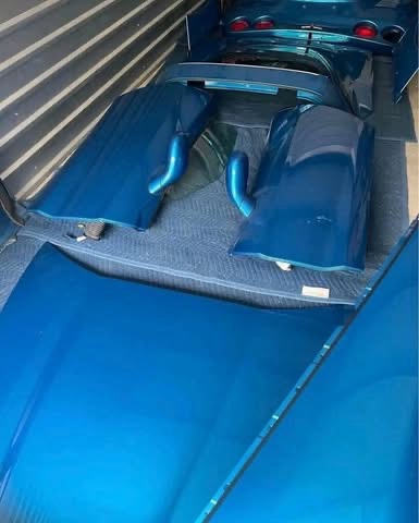 complete Jet Stream Blue OEM body for a C6 Corvette. - Image 2