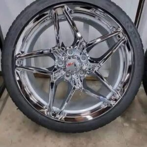 OEM C7 ZRT Chrome Rims and Tires complete with center caps,